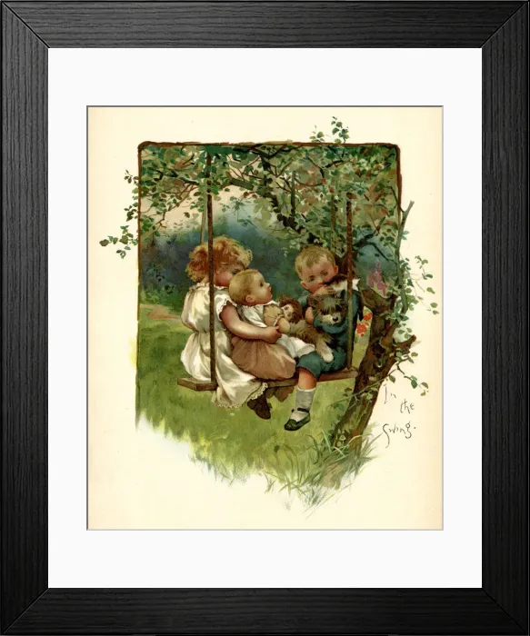 Framed Print : Illustration, In the Swing Framed Print : Illustration, In the Swing