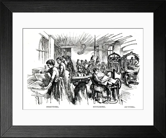 Framed Print : Insetting, Stitching and Cutting, Black & White magazine Framed Print : Insetting, Stitching and Cutting, Black & White magazine
