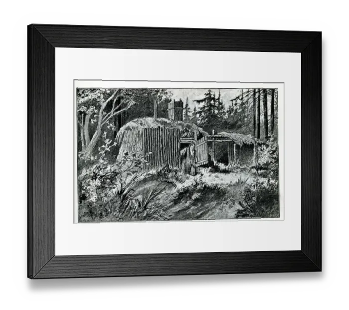 Framed Print : Leper woman at entrance of hut, Siberia Framed Print : Leper woman at entrance of hut, Siberia