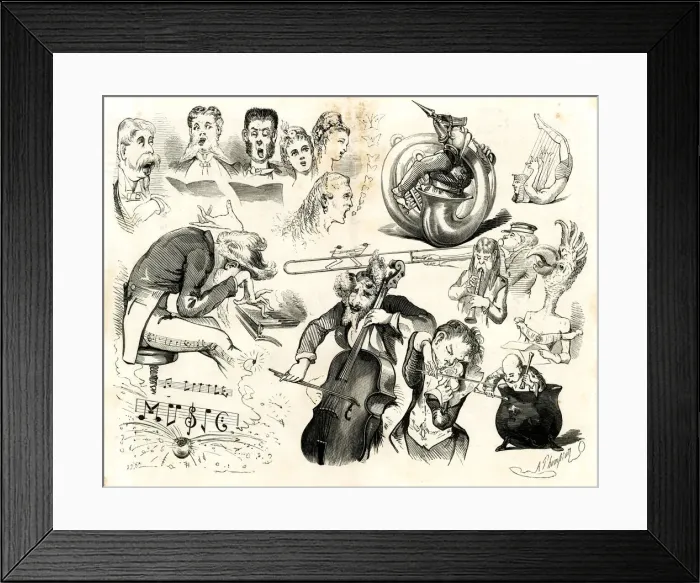 Framed Print : Cartoon, A Little Music Framed Print : Cartoon, A Little Music