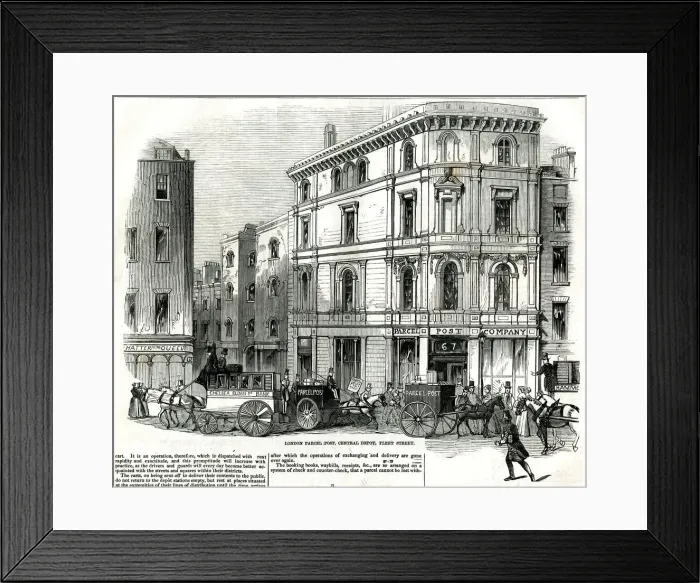 Framed Print : Parcel Post Central Depot, Fleet Street, London Framed Print : Parcel Post Central Depot, Fleet Street, London
