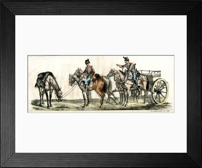 Framed Print : Soldiers with horses Framed Print : Soldiers with horses