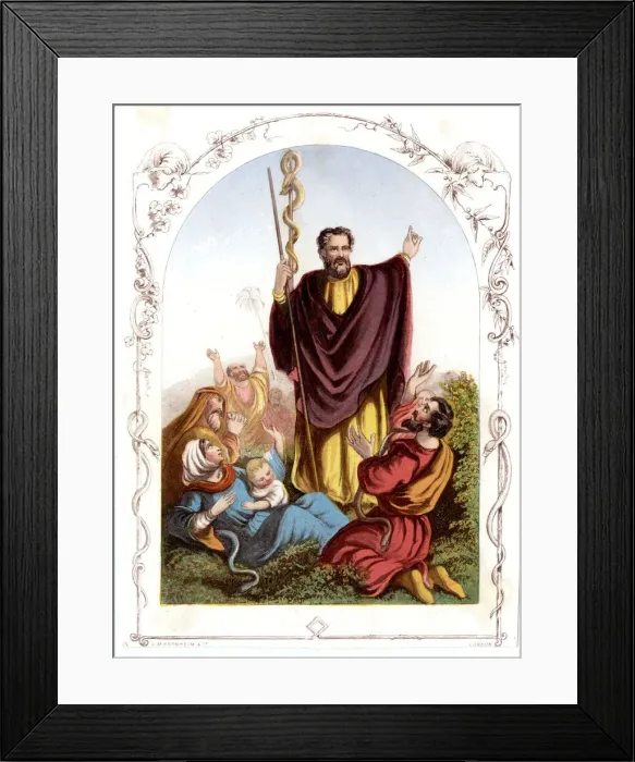 Framed Print : Moses and the snakes Framed Print : Moses and the snakes