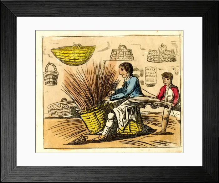 Framed Print : Basket weaver at work Framed Print : Basket weaver at work