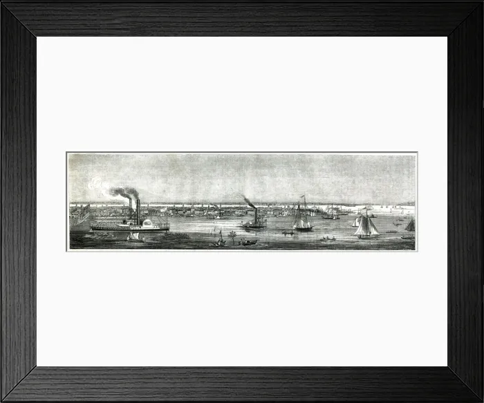 Framed Print : Panorama of New York from the North River Framed Print : Panorama of New York from the North River