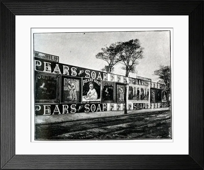 Framed Print : Pears Soap advertising hoardings, Holloway Road, London Framed Print : Pears Soap advertising hoardings, Holloway Road, London
