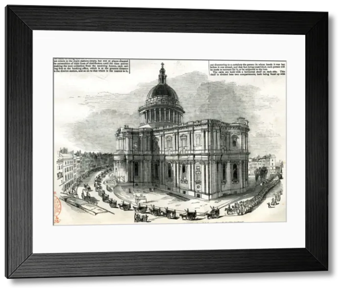 Framed Print : Procession of the parcel post round St Pauls Cathedral Framed Print : Procession of the parcel post round St Pauls Cathedral