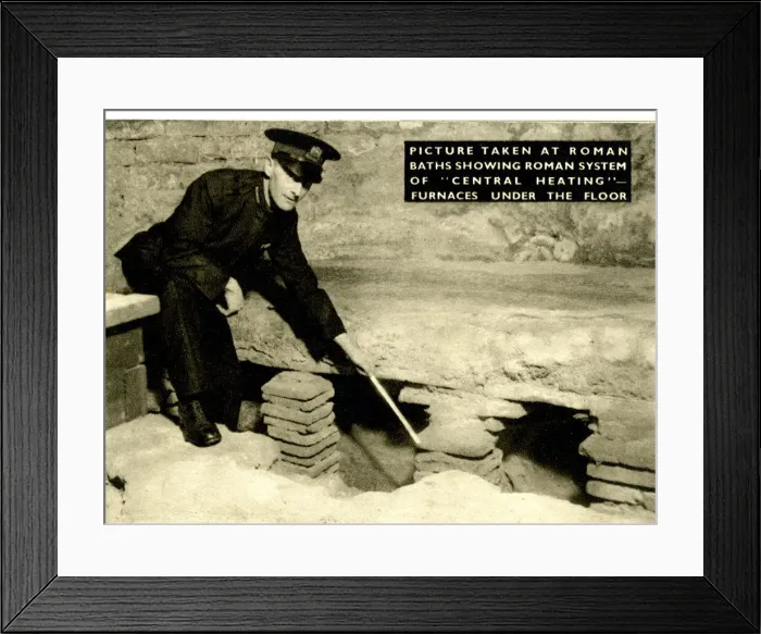 Framed Print : Roman city of Bath, underfloor heating system Framed Print : Roman city of Bath, underfloor heating system