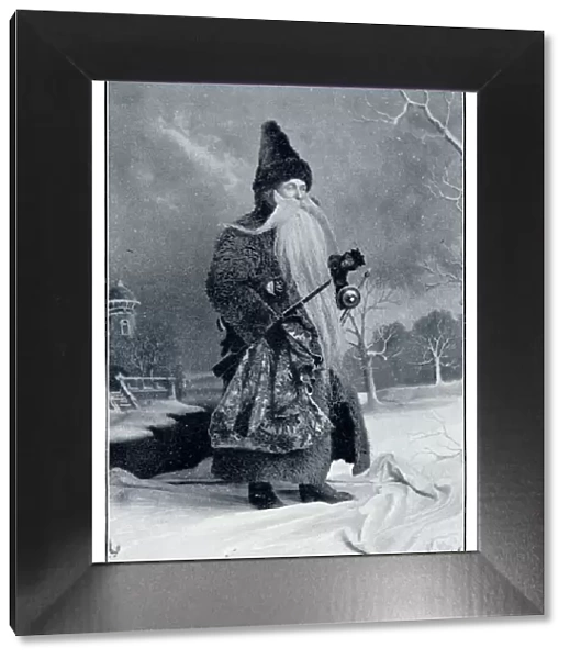 Father Christmas - costumed man in a studio portrait