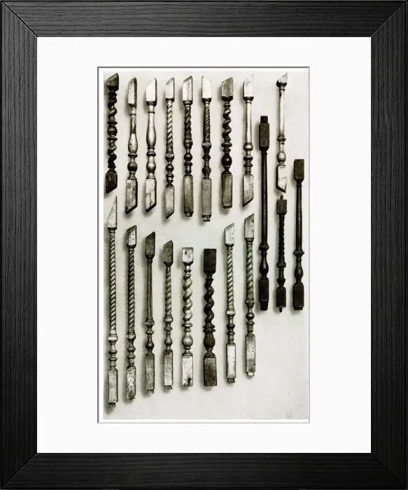 Framed Print : 17th and 18th century balusters Framed Print : 17th and 18th century balusters