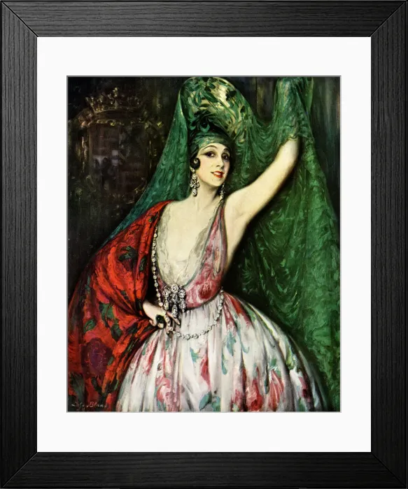 Framed Print : Spanish dancer wearing mantilla Framed Print : Spanish dancer wearing mantilla