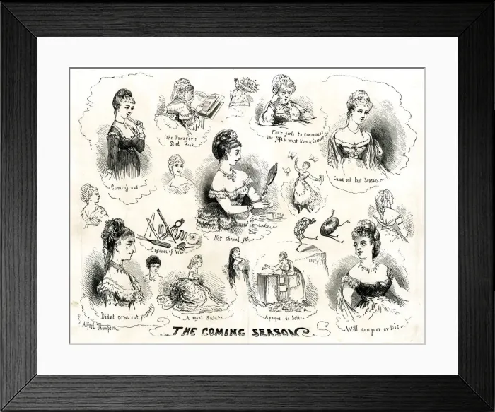 Framed Print : Cartoon, The Coming Season - debutantes Framed Print : Cartoon, The Coming Season - debutantes