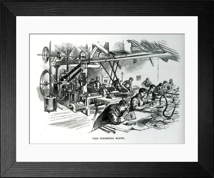 Framed Print : The Finishing Room, Black & White magazine Framed Print : The Finishing Room, Black & White magazine