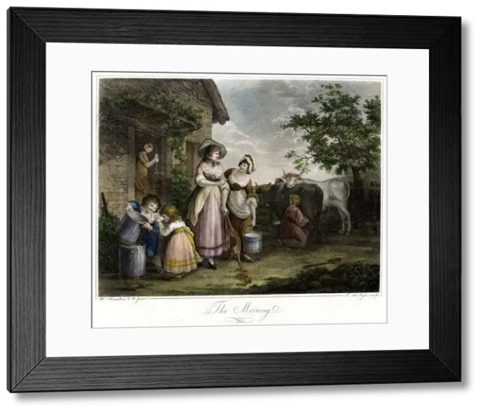 Framed Print : The Morning - rural scene Framed Print : The Morning - rural scene