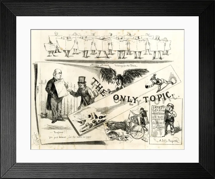 Framed Print : Cartoon, The Only Topic Framed Print : Cartoon, The Only Topic