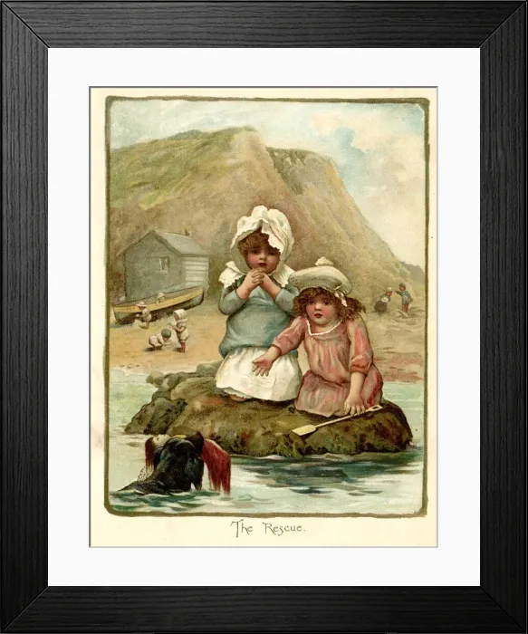 Framed Print : Illustration, The Rescue Framed Print : Illustration, The Rescue