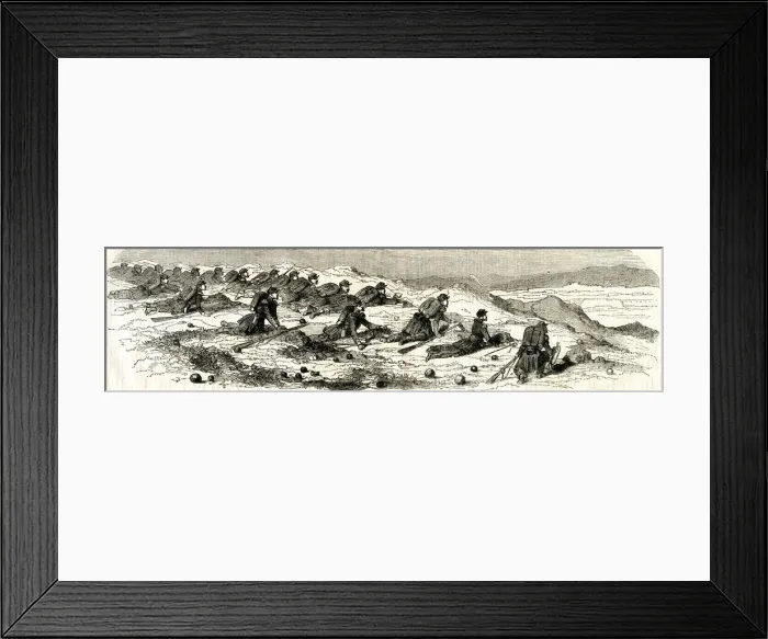 Framed Print : Tirailleurs on guard in the trenches, Battle of Inkerman Framed Print : Tirailleurs on guard in the trenches, Battle of Inkerman