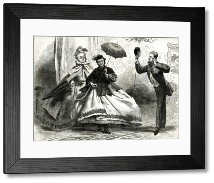 Framed Print : Victorian charades party - the first syllables Framed Print : Victorian charades party - the first syllables