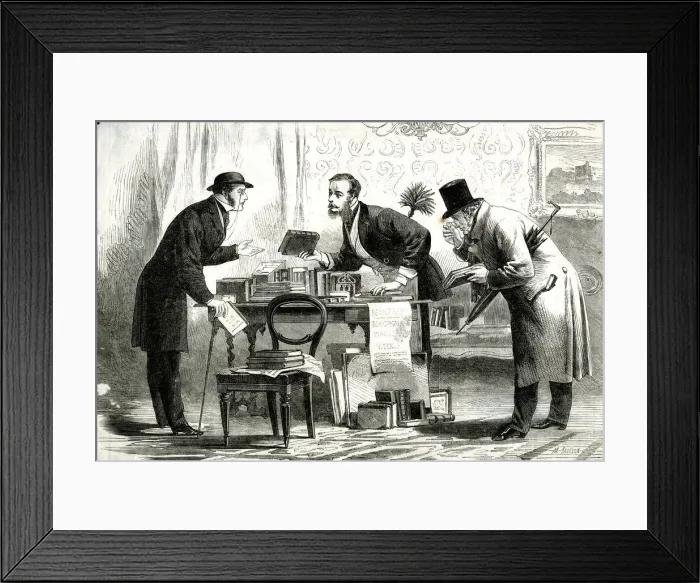 Framed Print : Victorian charades party - the third syllables Framed Print : Victorian charades party - the third syllables