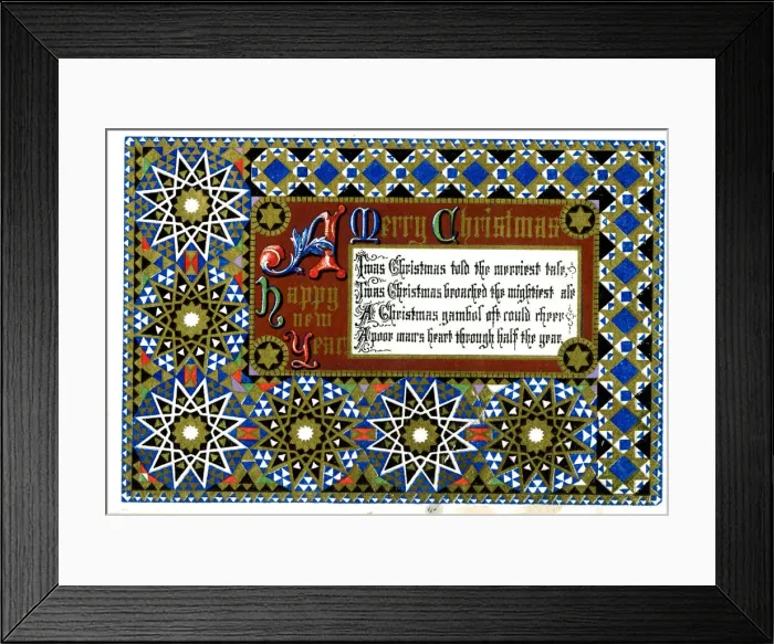 Framed Print : Victorian Christmas card Framed Print : Victorian Christmas card