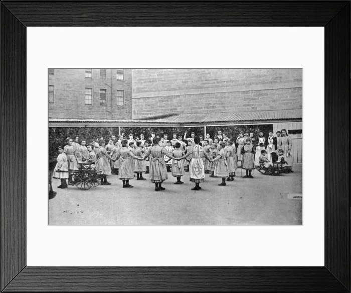 Framed Print : Edinburgh Girls Industrial School - playground Framed Print : Edinburgh Girls Industrial School - playground