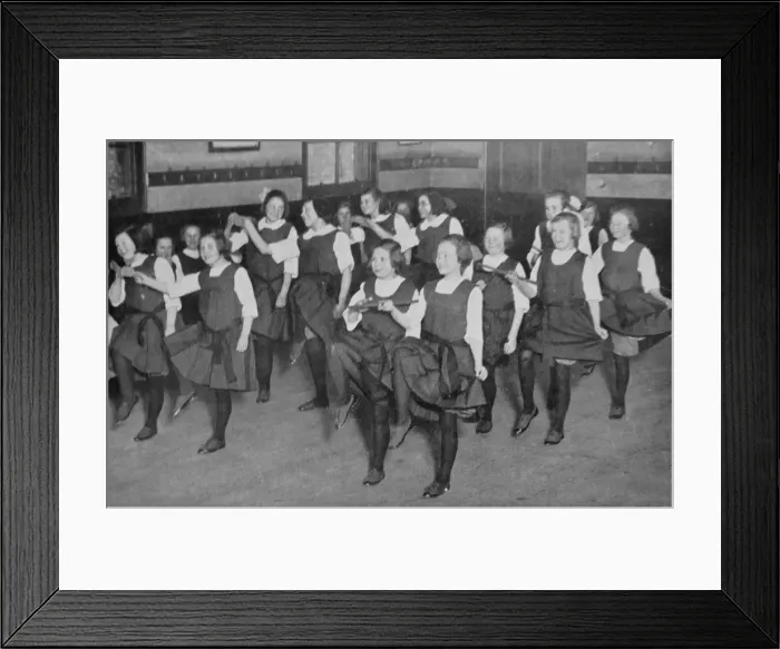 Framed Print : Girls Industrial School - Dance Exercise