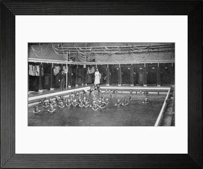 Framed Print : Girls Industrial School - Swimming Framed Print : Girls Industrial School - Swimming