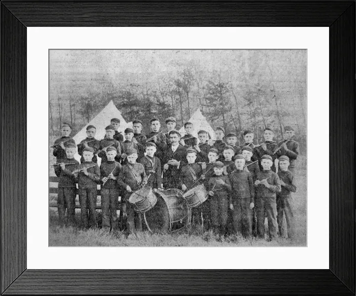 Framed Print : Swansea Boys Camp Band, Oxwich Framed Print : Swansea Boys Camp Band, Oxwich