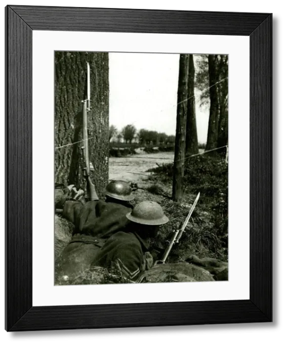 Framed Print : Argyll and Sutherland Highlanders, Lys canal bank, WW1 Framed Print : Argyll and Sutherland Highlanders, Lys canal bank, WW1