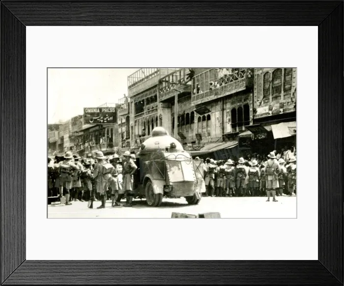 Framed Print : Royal Garhwal Rifles armoured car at Peshawar, India Framed Print : Royal Garhwal Rifles armoured car at Peshawar, India
