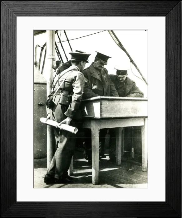 Framed Print : Joint commanders Hamilton and d Amade, WW1 Framed Print : Joint commanders Hamilton and d Amade, WW1