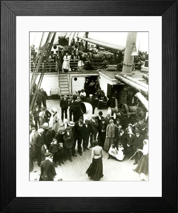 Framed Print : Passengers on liner, Empress of Ireland Framed Print : Passengers on liner, Empress of Ireland