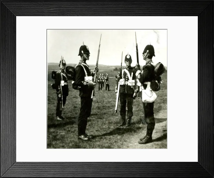 Framed Print : Army volunteers on manoeuvres, Salisbury Plain Framed Print : Army volunteers on manoeuvres, Salisbury Plain