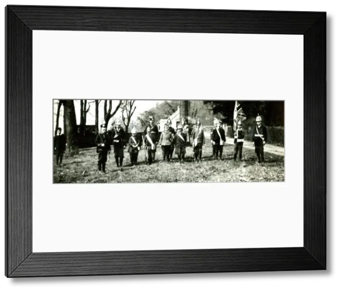 Framed Print : Boer War surplus uniform used by boys to play soldiers Framed Print : Boer War surplus uniform used by boys to play soldiers