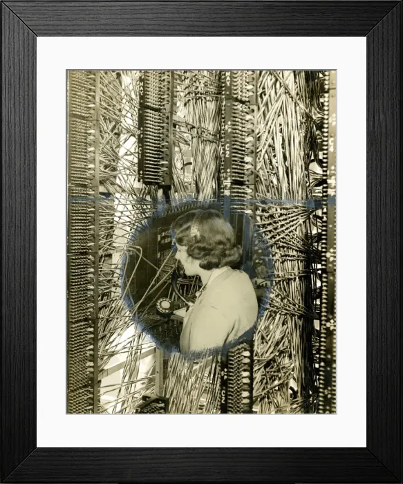 Framed Print : Telephone operator, Mayfair Exchange, London Framed Print : Telephone operator, Mayfair Exchange, London