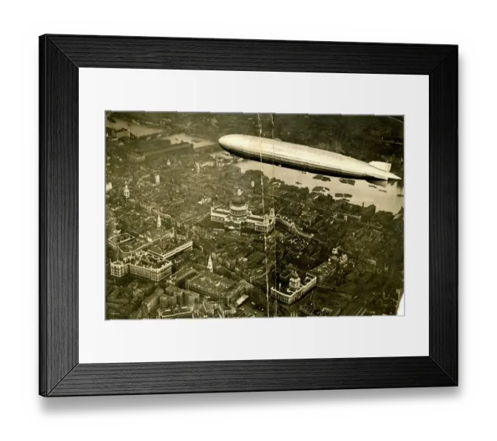Framed Print : Graf Zeppelin over St Pauls Cathedral, London Framed Print : Graf Zeppelin over St Pauls Cathedral, London