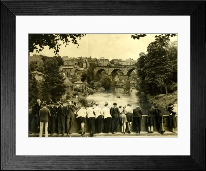 Framed Print : Knaresborough, North Yorkshire, at Whitsun 1938 Framed Print : Knaresborough, North Yorkshire, at Whitsun 1938