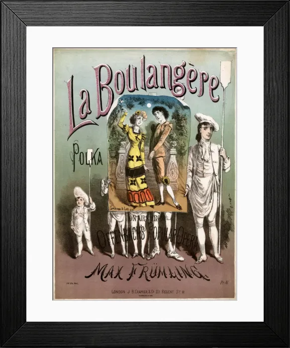 Framed Print : La Boulangere Polka by Max Fruhling Framed Print : La Boulangere Polka by Max Fruhling
