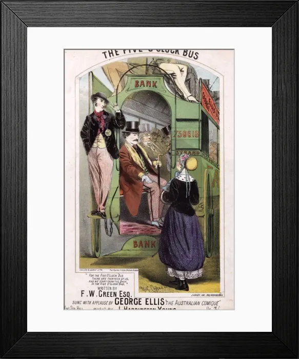 Framed Print : The Five O Clock Bus by F W Green and J Harrington-Young Framed Print : The Five O Clock Bus by F W Green and J Harrington-Young