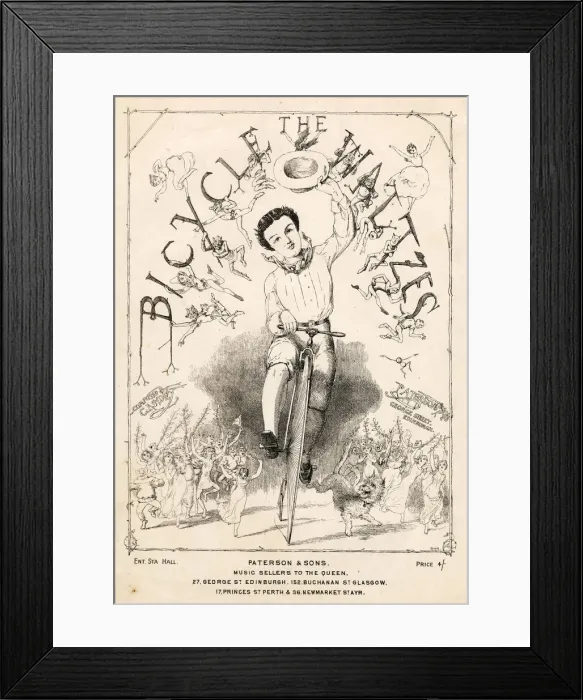 Framed Print : The Bicycle Waltzes by C J Sydey Framed Print : The Bicycle Waltzes by C J Sydey