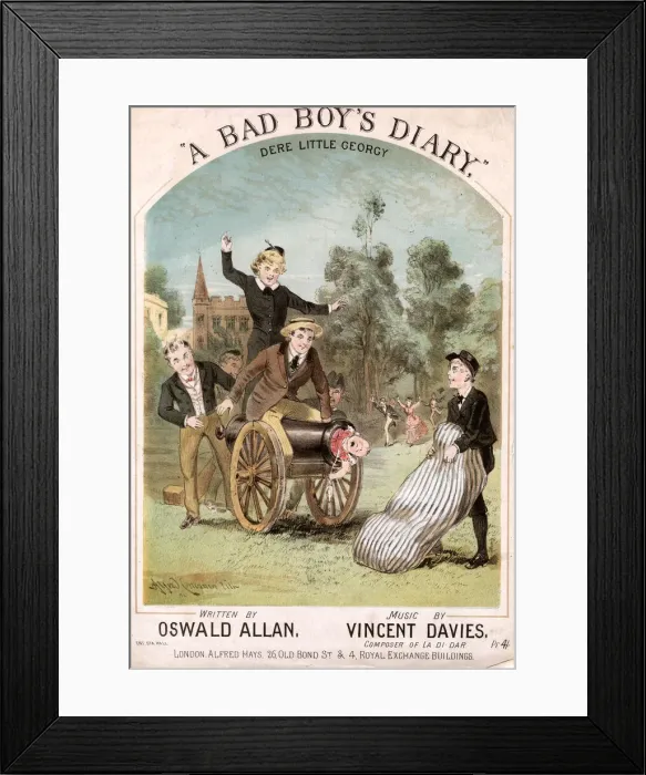 Framed Print : A Bad Boys Diary, by Oswald Allen & Vincent Davies