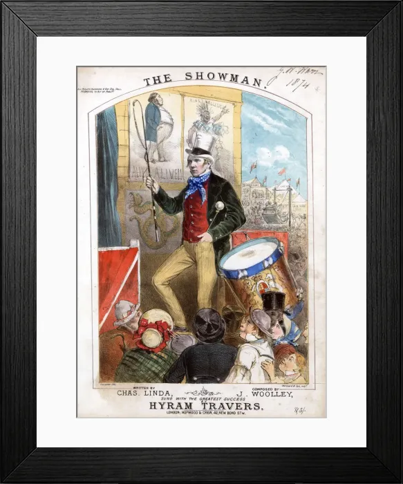 Framed Print : The Showman, by Chas Linda and J Woolley Framed Print : The Showman, by Chas Linda and J Woolley
