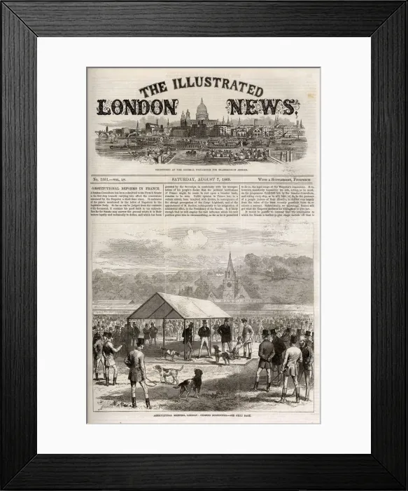 Framed Print : ILN cover - Agricultural Meeting, fox hounds Framed Print : ILN cover - Agricultural Meeting, fox hounds