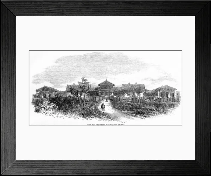 Framed Print : The Fish Nurseries at Huningue, France