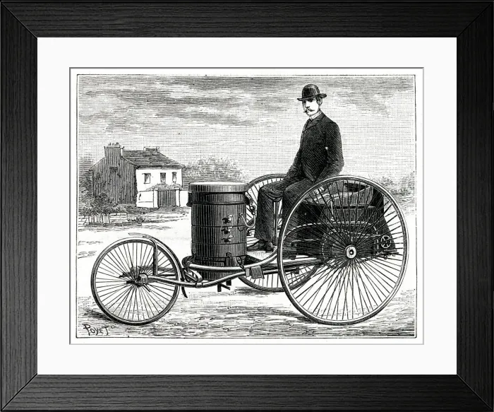 Framed Print : New steam carriage by Montais and L Heritier 1887 Framed Print : New steam carriage by Montais and L Heritier 1887