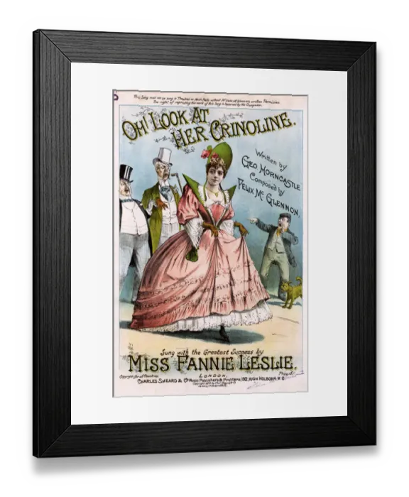 Framed Print : Oh! Look At Her Crinoline, by G Horncastle & F McGlennon Framed Print : Oh! Look At Her Crinoline, by G Horncastle & F McGlennon