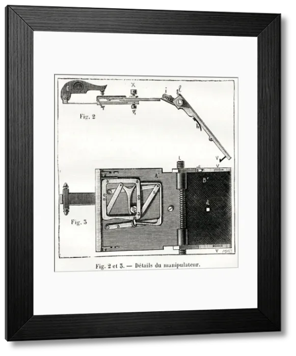 Framed Print : Early form of typewriter by Hall, USA 1885