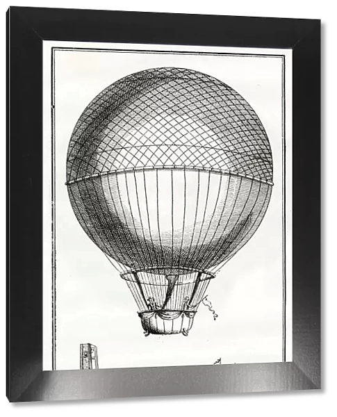 Blanchard and Jeffries crossing the Channel in a balloon