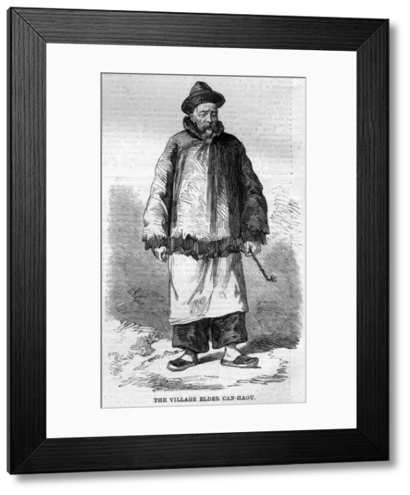 Framed Print : Travelling in China: The village Elder, Can-Haou Framed Print : Travelling in China: The village Elder, Can-Haou