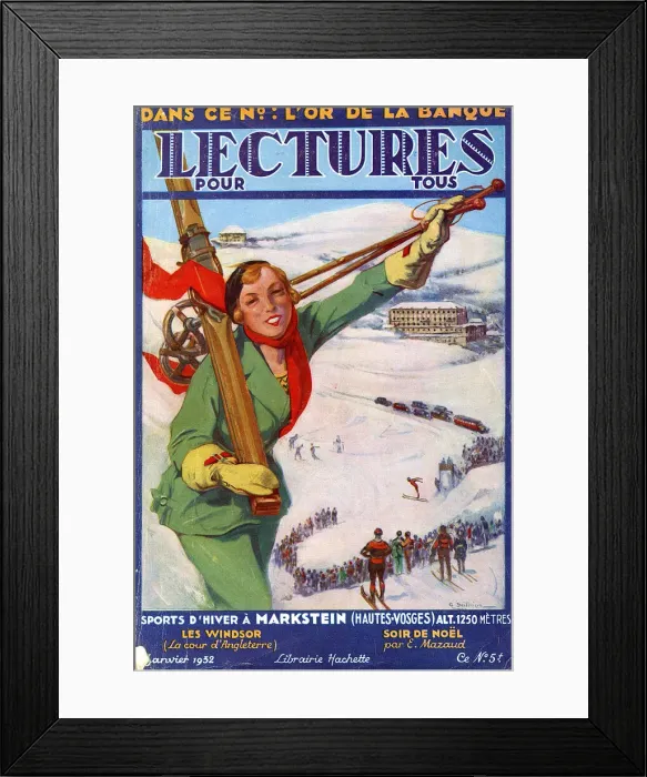 Framed Print : Lectures pour tous - Winter Sports Framed Print : Lectures pour tous - Winter Sports